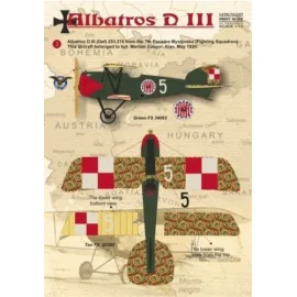 Albatros D.III. Albatros D.lll (Def) 253,218 from the 7th escadra Myslyvska (Fighting Sguadron) . This aircraft belonged to Kpt.