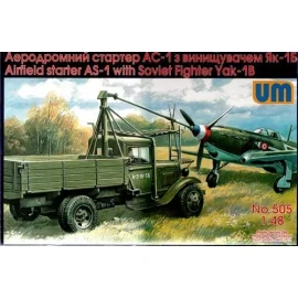 Airfield starter AS-1 with Soviet Fighter Yakovlev Yak-1B