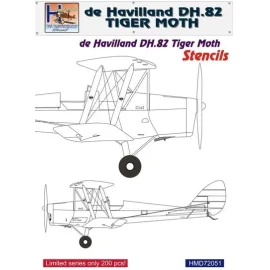 stencilssets de Havilland Tiger Moth DH.82 para 4 a / c