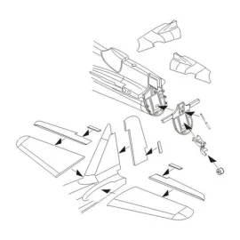 Modelo 32 Zero Mitsubishi A6M3 - Cola Cono + Tail Planes