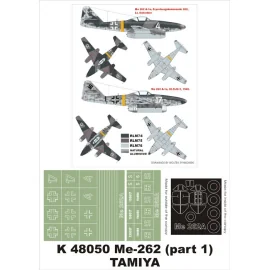 Messerschmitt Me 262 (parte 1) máscara 2 canopy (exterior e interior) + 2 máscaras de las insignias (diseñados para cultivando c