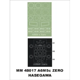 Máscaras insignias Mitsubishi Zero 2 A6M5c máscaras dosel (exteriores e interiores) + 1 (diseñado para ser la agricultura con ki