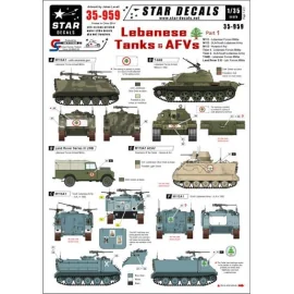 Los tanques libaneses y AFV # 1. Marcas para la ELA, las Fuerzas Armadas Libanesas Milicia, Guardianes del Cedro / Horass el Arz