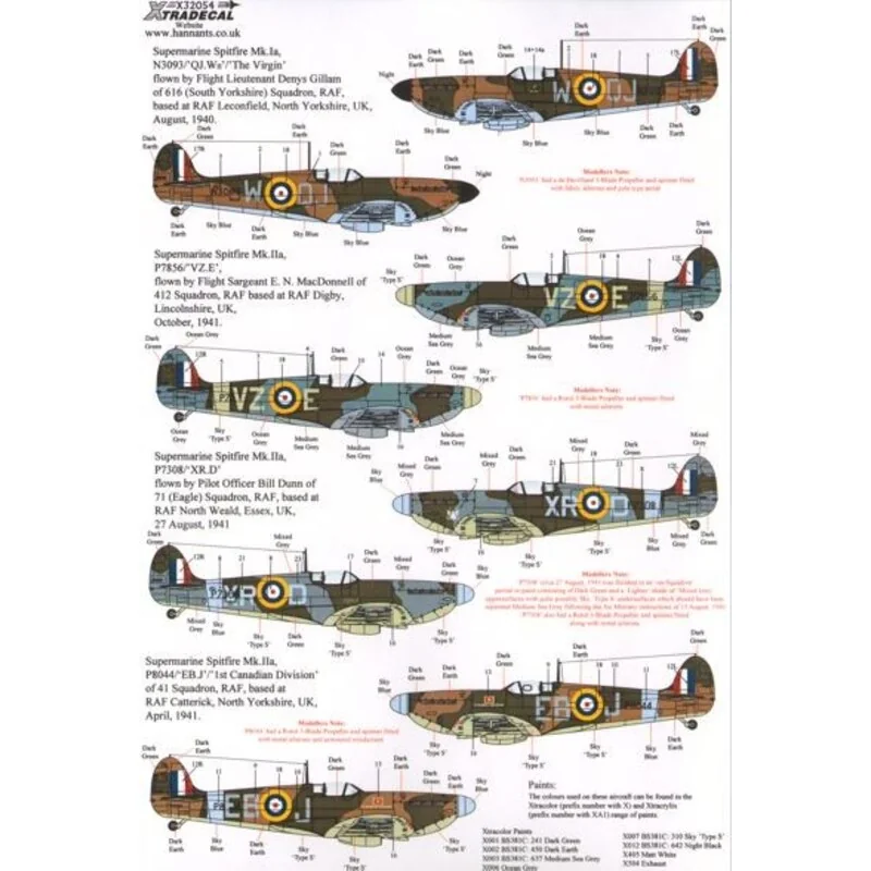 Supermarine Spitfire Mk.I / IIa Pt 2 (4) Mk.Ia N3093 QJ-616 W (Sth Yorkshire) Escuadrón La Virgen Fl / Lt Denys Gilliam RAF Leco Supermarine Spitfire Mk.I / IIa Pt 2 (4) Mk.Ia N3093 QJ-616 W (Sth Yorkshire) Escuadrón La Virgen Fl / Lt Denys Gilliam RAF Leco