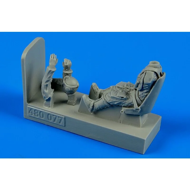 German piloto WWII Luftwaffe con asiento Bf 109E para