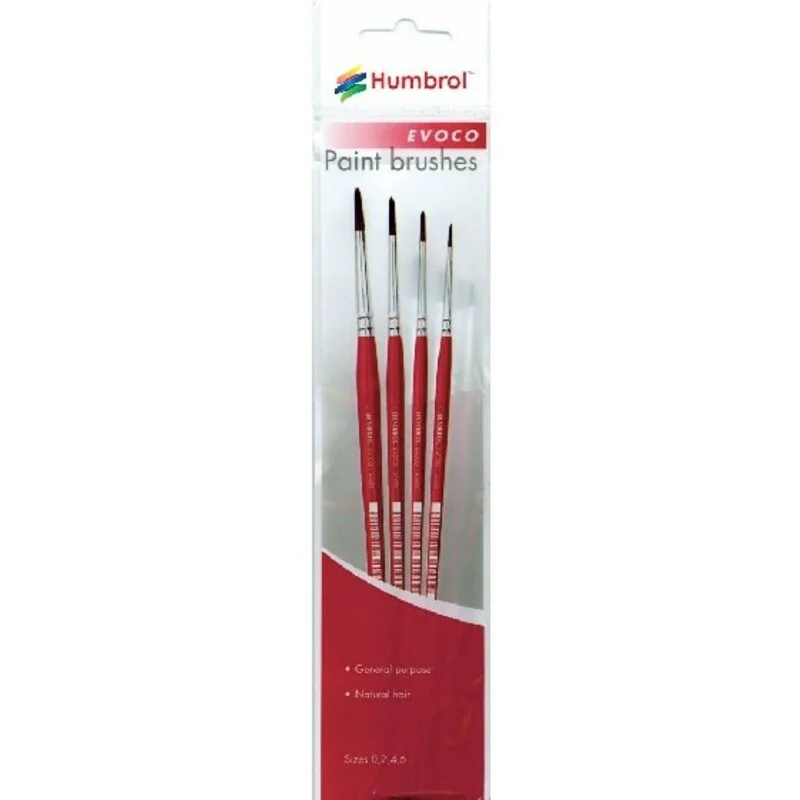 Pintura Evoco Paint Brushes Sizes 0, 2, 4, 6 Pintura Evoco Paint Brushes Sizes 0, 2, 4, 6
