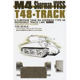Sherman M4 VVSS T-48 Track workable track link (Rubber Type)