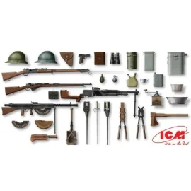 WWI francesa Infantería de armas y equipo