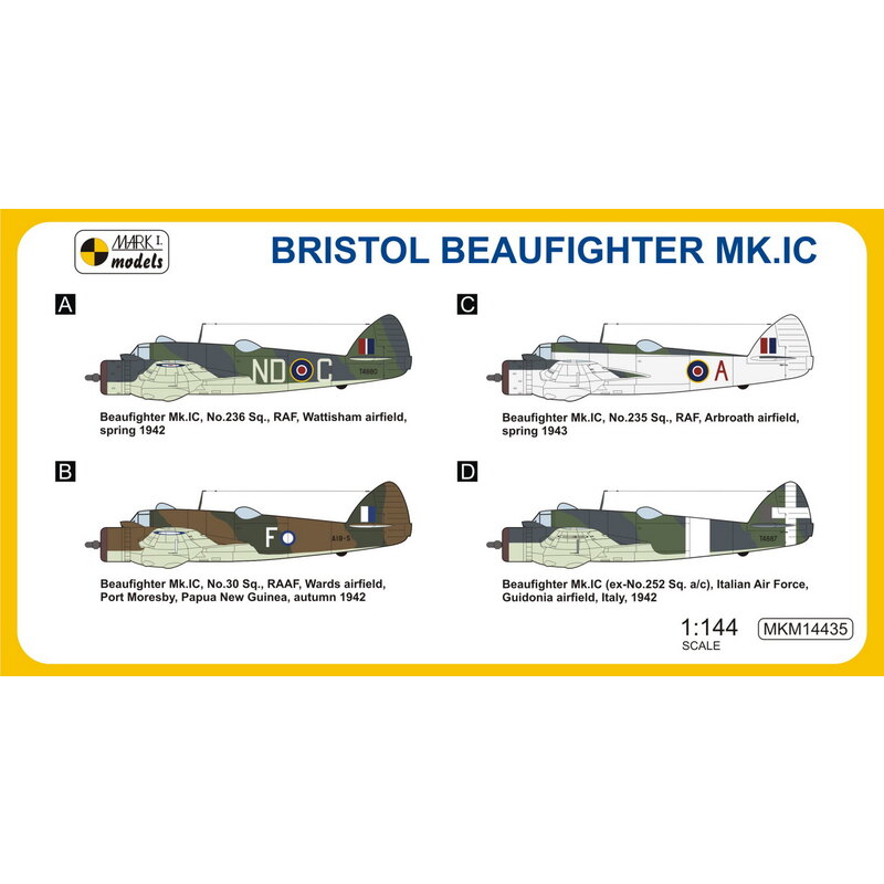 Bristol Beaufighter Mk.IC Coastal PatrolThe Bristol Beaufighter era un caza pesado británico, desarrollado a partir del torped