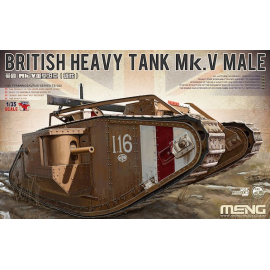 Mk.V masculino pesado británico tanque con un interior completo