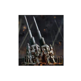 La Segunda Guerra Mundial alemán 12.8cm FlaK 40 Zwilling