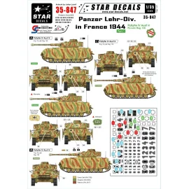 Panzer Lehr-Division en Francia 1944 - Panzer Lehr regimiento 130.Pz.Kpfw.IV Ausf.H + números genéricos.