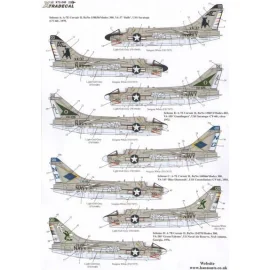 Colorido USN Vought A-7B / E Corsair II Parte 1 (4) A-7B 154370 AF / 500 VA-205 Verde Falcons NAS Atlanta 1976a-7E 158.830 AC / 