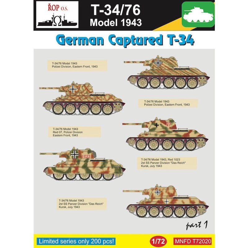 T-34 ruso / 76 Modelo 1943 - alemán capturado T-34 Parte 1 T-34 ruso / 76 Modelo 1943 - alemán capturado T-34 Parte 1