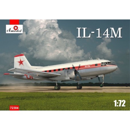 Maqueta Ilyushin Il-14 & # 1052 - (versión tardía) del cajón
