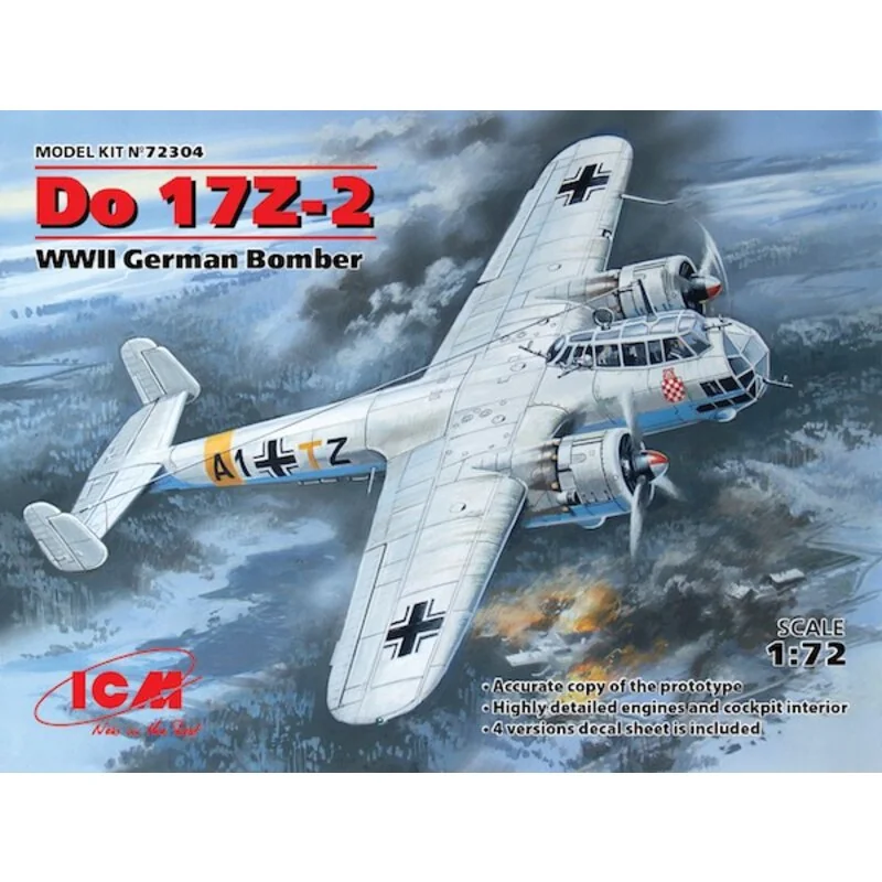 bombardero Dornier Do 17Z-2 alemán de WWII (100% nuevos moldes)